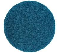 Washable Teal Shaggy Rug - Ø 100 cm