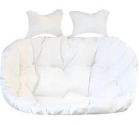 Washable Thick Large Double Persons Wicker Swing Chair 2 Seater Egg Cushion Replacement Waterproof and Sun Resiatant(H,150 * 110cm/59 * 43in)