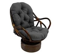 Washable UV-Resistant Swivel Rocker Cushion Pads for Recliner & Rattan Chairs Folding Garden Seat CushionMat in Dark Gray - Comfort & Style