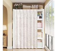 Washable White Sliding Closet ains Dustproof Privacy Drapes for Wardrobe & Kitchen Self Adhesive No Drill Track Easy Installat Slish 200x200cm Solut