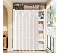 Washable White Sliding Closet Door Dustproof Self Adhesive Track for Kitchen & Wardrobe No Drilling Easy Install 260cm x 200cm Whisper Quiet System