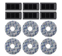 Washable Wipes and Filter Replacement for Ecovacs for Deebot for X5 for Omni Pro, Microfibre Cleaning Cloths with Filter Set, Accessories for Robot Vacuum Cleaners (2 x 6 Pieces)