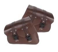 washangshuang Motorcycle Saddlebag Storage Tool Pouch Left Side Saddle Bag for Harley(Brown)
