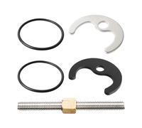 Washbasin and sink taps screw system, 1 set, with M8 screw 80 mm, single-hole mounting set for tap attachment, incl. horseshoe mounting plate, nut, rubber washer and 2 x O-seals