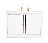 Washbasin Cabinet Model, Washbasin Cabinet, 1:12 Scale a Washbasin Cabinet with Faucet, Birch Wood Furni for and Collectors