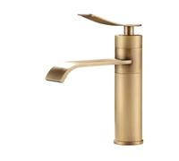 Washbasin Faucet Washbasin Counter Basin Bathroom Black Waterfall Washbasin Hot and Cold Matte Black Rotating Faucet (Antique Bronze Short)