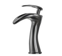 Washbasin Gun Grey Faucet Waterfall Splash Proof Toilet Bathroom Cabinet Washbasin Faucet Brass (Grey Low)