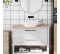 Washbasin Top, Solid Beech, 100 x 50 x 1.5 cm, Wooden Top, Kitchen Worktop, Scratch-Resistant, Waterproof, Heat-Resistant, Can Be Cut to Size, for Bathroom, Workbench, Counter Top, DIY