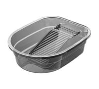 Washboard Basin, 17x13x5 Inch Integrated PET Washboard with Hook & Non-Slip Pad, Heavy Duty Wash Board for Hand Washing ClothesWashboard Basin