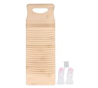 Washboard, Wooden Wash Board for Hand Laundry, Natural Wear Resistant Sturdy Washing Board with Hanging Hole, 19.7in Long for Home Garment Cleaning