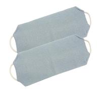 Washcloth Body Scrub, 2 x Back Body Scrub Cloth with Handles, 18 x 8 Inches, Quick-Drying Nylon, Stretchable Pull Strap, Wash Cloth to Deep Clean Your Skin for Men and Women
