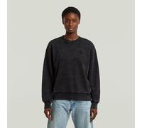 Washed A Line Script Sweater - Black - Women S