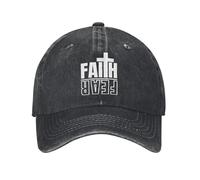Washed Baseball Cap Christian Faith Over Fear Summer Hip Hop Hats for Unisex Men y2k Funny Running Hippie Sun Snapback Cap