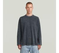 Washed Boxy T-Shirt - Dark blue - Men M