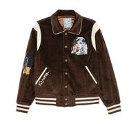 Washed Corduroy Embroidered Faces Jacket Brown - male - KidSuper Studios - Bomber Jackets - Brown - S - Jackets S