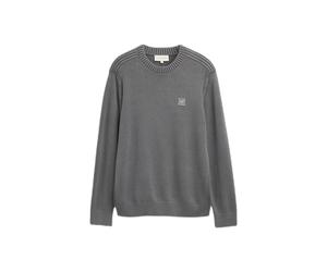 Washed Cotton Knit Sweater Tom Tailor Gris 3XL