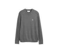Washed Cotton Knit Sweater Tom Tailor Gris M