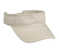 Lipodo Washed Cotton Visor Cap Adjustable Hook-and-Loop Closure Casual Unisex Summer Beige One Size
