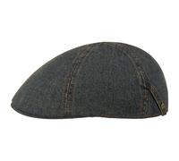 Washed Denim Flat Cap by Stetson