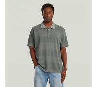 Washed Jacquard Relaxed Polo - Green - Men M