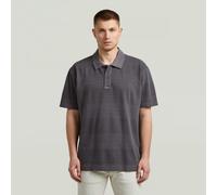 Washed Jacquard Relaxed Polo - Grey - Men XS