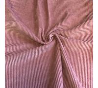 Washed Jumbo Cord 4.5 Wale Cotton Velvet Fabric Material Dusty Pink, 1Mtr 140cmx100cm