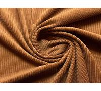 Washed Jumbo Cord 4.5 Wale Cotton Velvet Fabric Material Ginger, 5Mtr 500cmx140cm