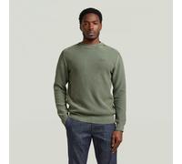 Washed Knit Pullover - Green - Men S