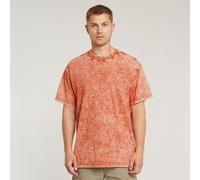 Washed Loose T-Shirt - Red - Men S