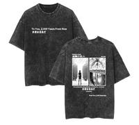 Washed New Anime T Shirts AOT Graphic Oversized Short Sleeve Trendy Breathable Double-Sided Printing Drop Shoulder Tees (L,Color 02)
