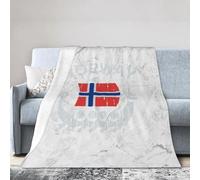 Washed Norwegian Flag Norway Dragon Boat Bed Throw Plush Couch Throws Luxury Couch Blanket For Car Bedroom All Season S