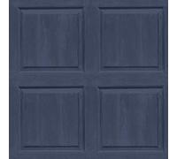 Washed Panel Wallpaper Wood Effect Charcoal Navy Rustic Traditional