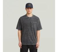 Washed Pocket T-Shirt - Black - Men XS