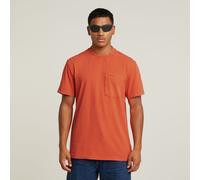 Washed Pocket T-Shirt - Red - Men S