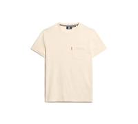 Washed pocket T-shirt Superdry Essential Blanc S