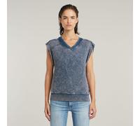 Washed Sweater - Medium blue - Women XS