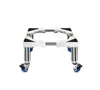 Washer Adjustable Washing Machine Base Fridge Freezer Wheels Heavy Duty Adjustable Mobile Washing Machine Base Length 82-125cm Width 53-83cm Telescopic Furniture Stand Trolley for Double Doo