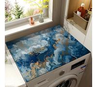 Washer And Dryer Cover For The Top Bohemian mandala Silicone Dryer Top Protector Mat Refrigerator Microwave Oven Pad Washing Machine Cover Top Load For Laundry & Kitchen (Color 3,50 x50 cm)