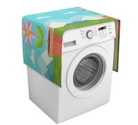 Washer And Dryer Cover for The Top, Growing in The Fields Dust Protector for Refrigerator Dust Cloth, Anti-Slip Linen Dustproof Cover with Storage Pockets