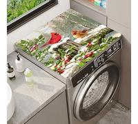 Washer And Dryer Cover For Top Non-Slip Washing Machine Top Protector Mat Dust-Proof Machine Washer And Dryer Top Cover Mat Washers Refrigerator Home Kitchen Laundry Room (Color 6,60 x60 cm)