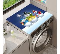 Washer And Dryer Cover For Top Non-Slip Washing Machine Top Protector Mat Dust-Proof Machine Washer And Dryer Top Cover Mat Washers Refrigerator Home Kitchen Laundry Room (Color 3,50 x50 cm)
