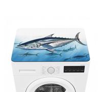 Washer And Dryer Covers For The Top 23.6""X19.7"" Dryer Top Protector Mat | Non Slip Quick-Dry Bluefin Tuna Thunnus Washing Machine Dust Cover Pad For Laundry Room Kitchen Home Decor