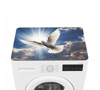 Washer And Dryer Covers For The Top 23.6""X19.7"" Dryer Top Protector Mat | Non Slip Quick-Dry Dove Sky Washing Machine Dust Cover Pad For Laundry Room Kitchen Home Decor