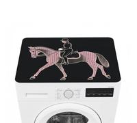Washer And Dryer Covers For The Top 23.6""X19.7"" Dryer Top Protector Mat | Non Slip Quick-Dry Dressage Dressage Rider Horse Washing Machine Dust Cover Pad For Laundry Room Kitchen Home Decor