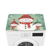 Washer And Dryer Covers For The Top 23.6""X19.7"" Dryer Top Protector Mat | Non Slip Quick-Dry Merry Christmas Cute Snowman Washing Machine Dust Cover Pad For Laundry Room Kitchen Home Decor