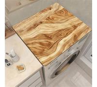 Washer And Dryer Top Protector Cover,Non-Slip Silicone Dryer Covers For The Top,Dust-Proof Washing Machine Drip Tray Pad For Home,Laundry Room,Coffee Machine,Fridge,Bathroom Rug (Wood Grain,40 x50 cm)