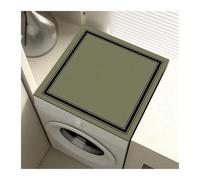 Washer Cover 2 Pcs Faux Leather Washing Machine Cover Refrigerator Microwave Oven Protective Pad Anti-slip Dust Cover Kitchen Bathroom Mat For Home(Green,XL 60x60cm)