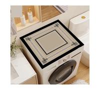 Washer Cover 2 Pcs Washing Machine Dust Mat Absorbent Drain Pad Refrigerator Tops Dust Cover Home Decor Kitchen Oven Microwave Tops Drain Pad For Home(Khaki 1,M(40X50cm))