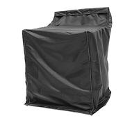 Washer Cover 210d Oxford Cloth Black for Washer Dryer Protection | Balcony Patio Use, Silver Coated Back with Tie Cord, Protective Dust Shield for Dampness and Scratches