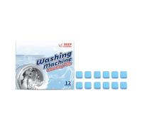 Washer Deep Cleaning Tablets,Washing Machine Fresh Tablets,Heavy Duty for Sparkling Clean,High-Efficiency for A Fresh,Spotless Laundry,12PC